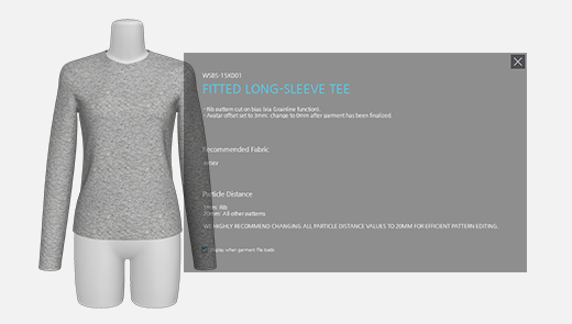 Garment Descriptions for Project Files