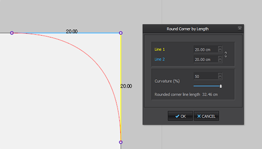Input Values for Round Corners