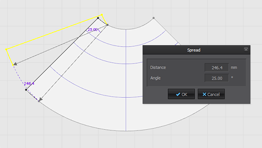 Slash & Spread Angle and Distance Input