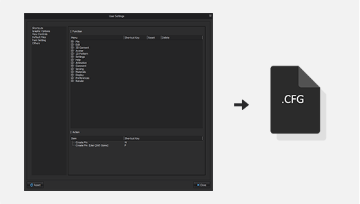 Save User Setting as Configuration File